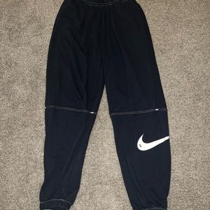 Nike black joggers large swoosh